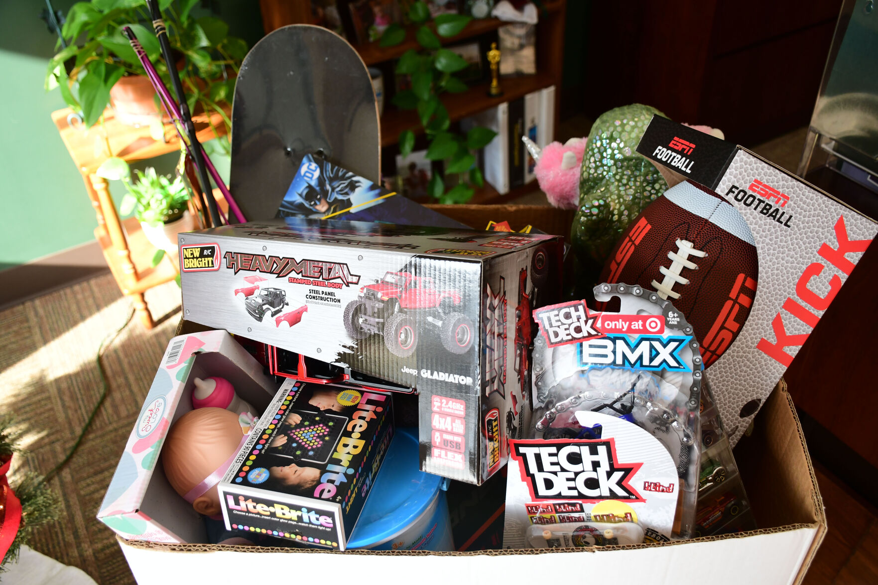 A box of toys for tots